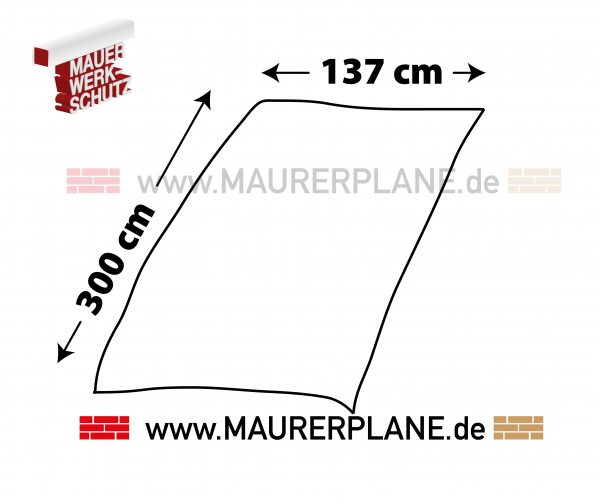 40x Maurerplane 300 x 137 cm (LxB) 550g/qm